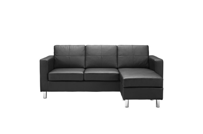 Modern Bonded Leather Sectional Sofa - Small Space Configurable Couch Review